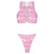 Daydream Island Bikini in Pink Sea Serpent Reversible, Braid Side Detailing, High Waist, Back Zip, Seamless Cheeky Cut, BBA