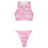 Daydream Island Bikini in Pink Sea Serpent Reversible, Braid Side Detailing, High Waist, Back Zip, Seamless Cheeky Cut, BBA