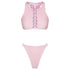 Reversed form of Daydream Island Bikini in Pink Sea Serpent, Cross Braid Center Design, Seamless, Cheeky Cut, BBA