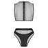 Hamilton Island Bikini in Liquid Black Reversible - high neck mesh detailing, high waist mesh detailing bottom