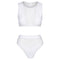 Hamilton Island Bikini in Frostbite Reversible, High Waisted Cheeky Cut Bottom High waist mesh detailing High neck mesh detailing Back zip crop top Full mesh back detail, BBA
