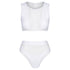 Hamilton Island Bikini in Frostbite Reversible, High Waisted Cheeky Cut Bottom High waist mesh detailing High neck mesh detailing Back zip crop top Full mesh back detail, BBA