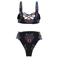 Two pieces Byron Bay Reversible Bikini in Festival Wolf Reversible, BBA