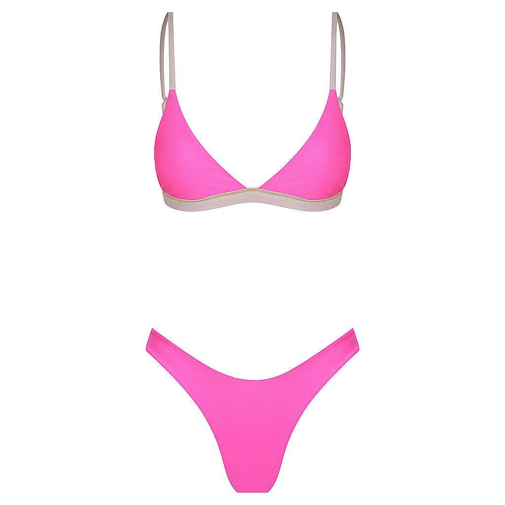 Pinky Beach Bikini in Flamingo Reversible