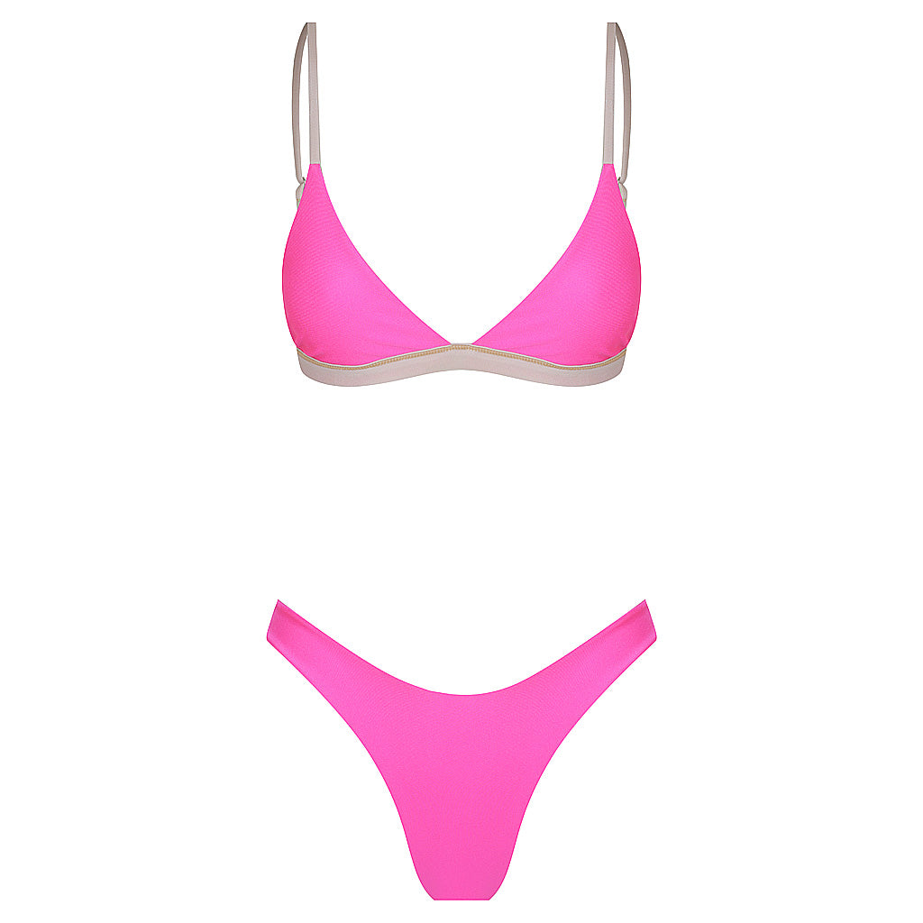 Pinky Beach Bikini in Flamingo Reversible