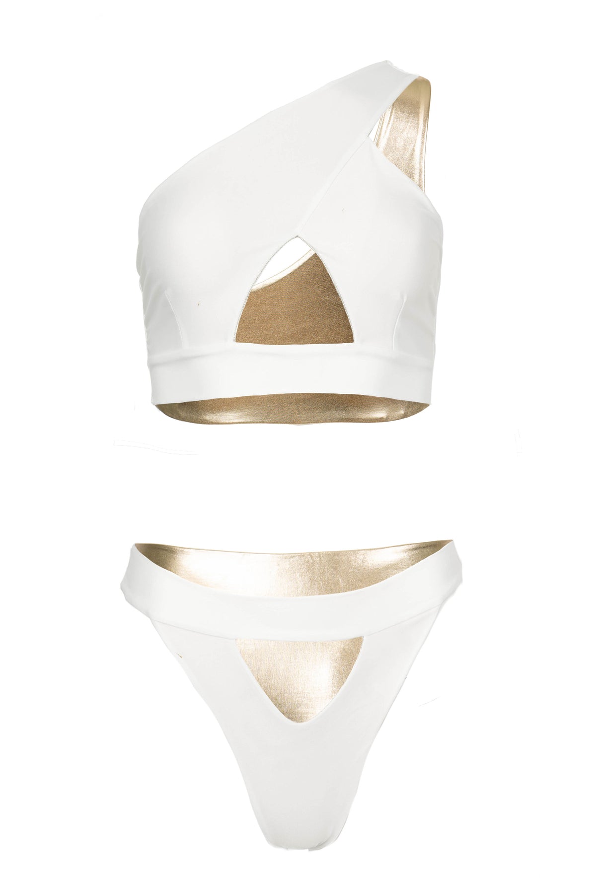 Shark Bay Bikini in Gold Dust | Pearl Reversible